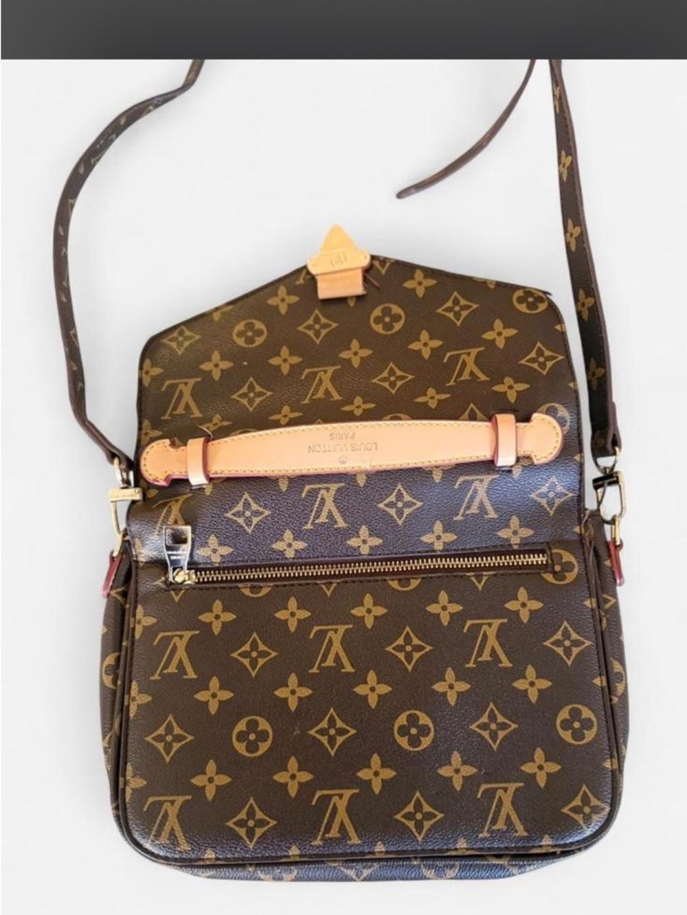 Louis Vuitton Monogram Canvas Crossbody Bag in Dark Brown with Gold Hardware - Picture 2 of 9